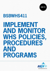 Picture of BSBWHS411 Implement and monitor WHS policies, procedures and programs eBook